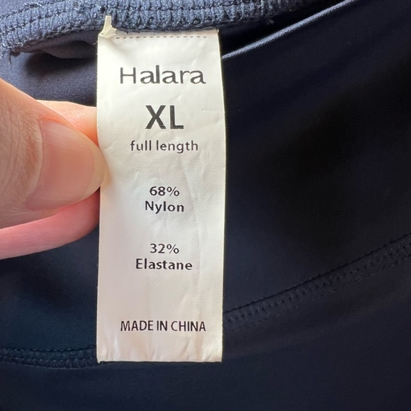 Halara Womens UltraSculpt Full Length Leggings Navy Blue Butt Scrunch Pockets XL - Picture 10 of 10